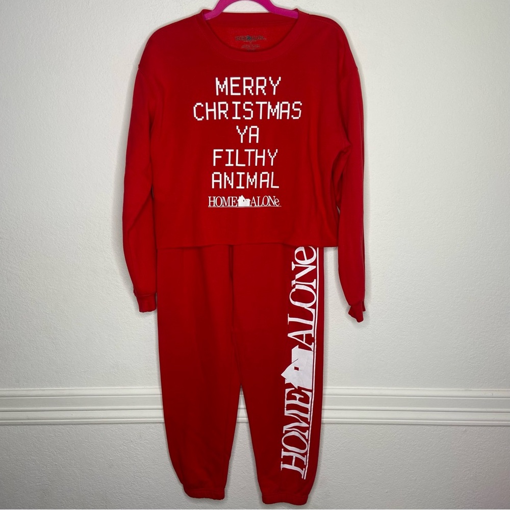 Merry Christmas Ya Filthy Animal Red Tracksuit Size M